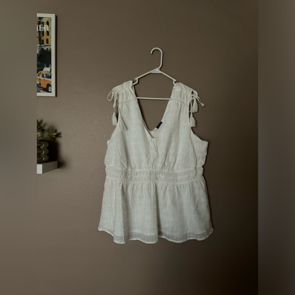 torrid smocked tie blouse